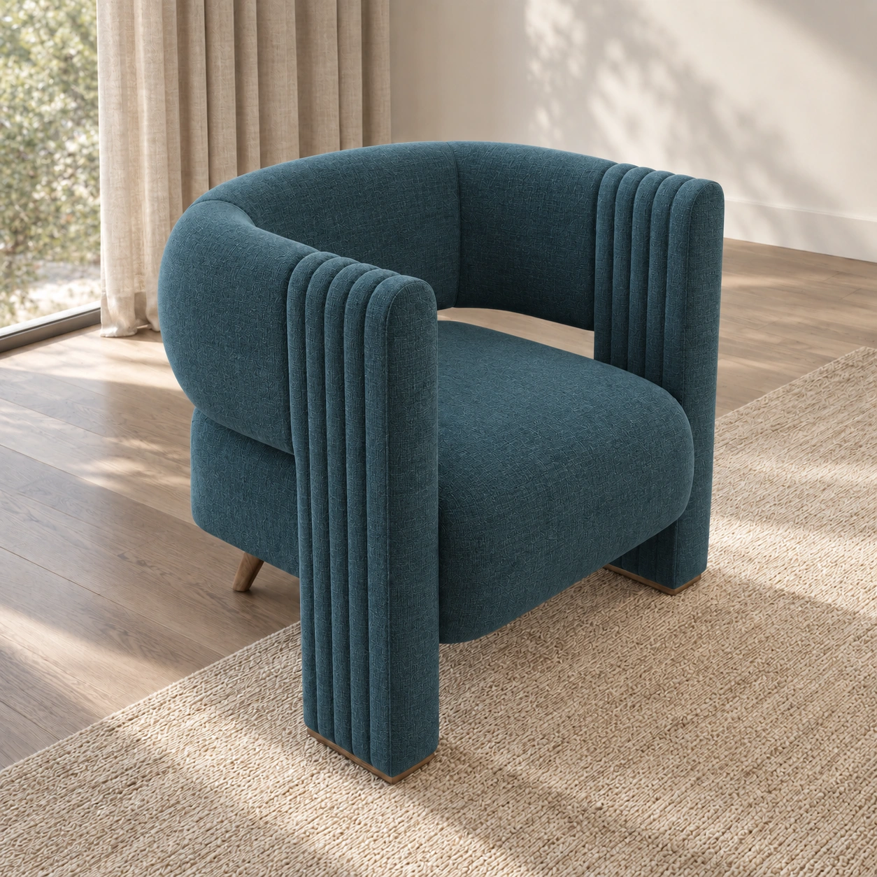 Petrol-blue fabric